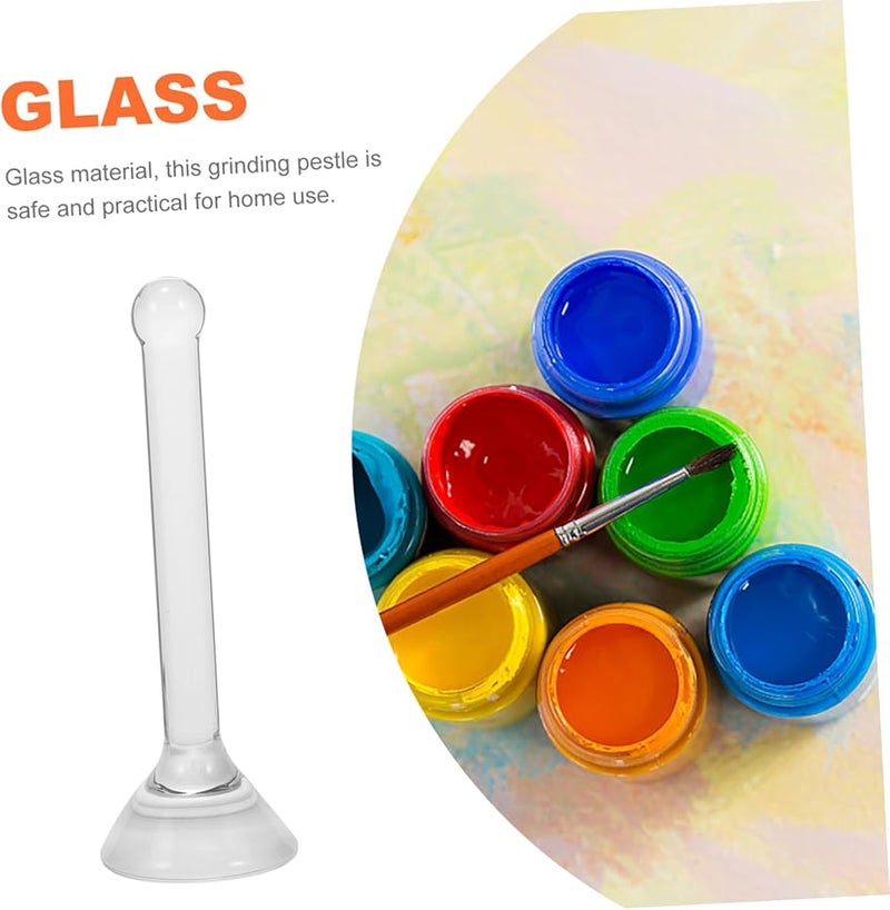 Lurrose Glass Muller Grinding Pestle for Oil Painting Watercolor Ergonomic Smooth Texture - Image 2